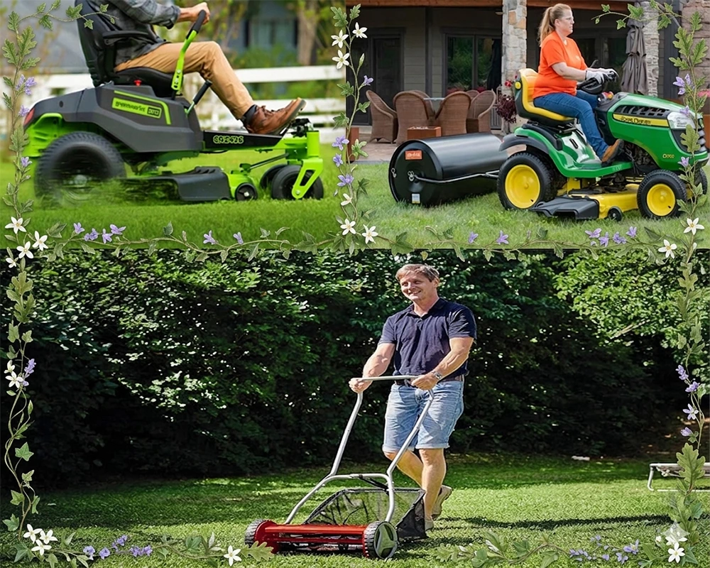 walk behind vs riding vs zero turn vs tracked mower comparison