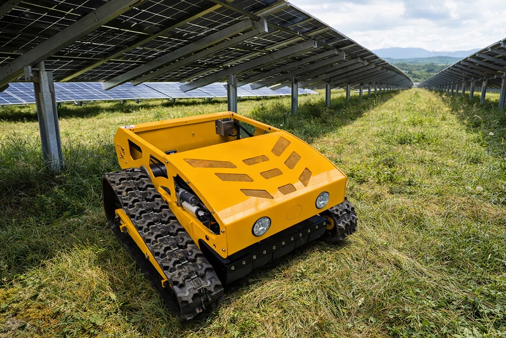 In solar farms and low-clearance environments, remote-controlled mowers improve efficiency and safety.