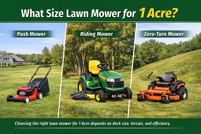 What Size Lawn Mower for 1 Acre? Best Deck Size (42–46 Inch) + Mistakes to Avoid